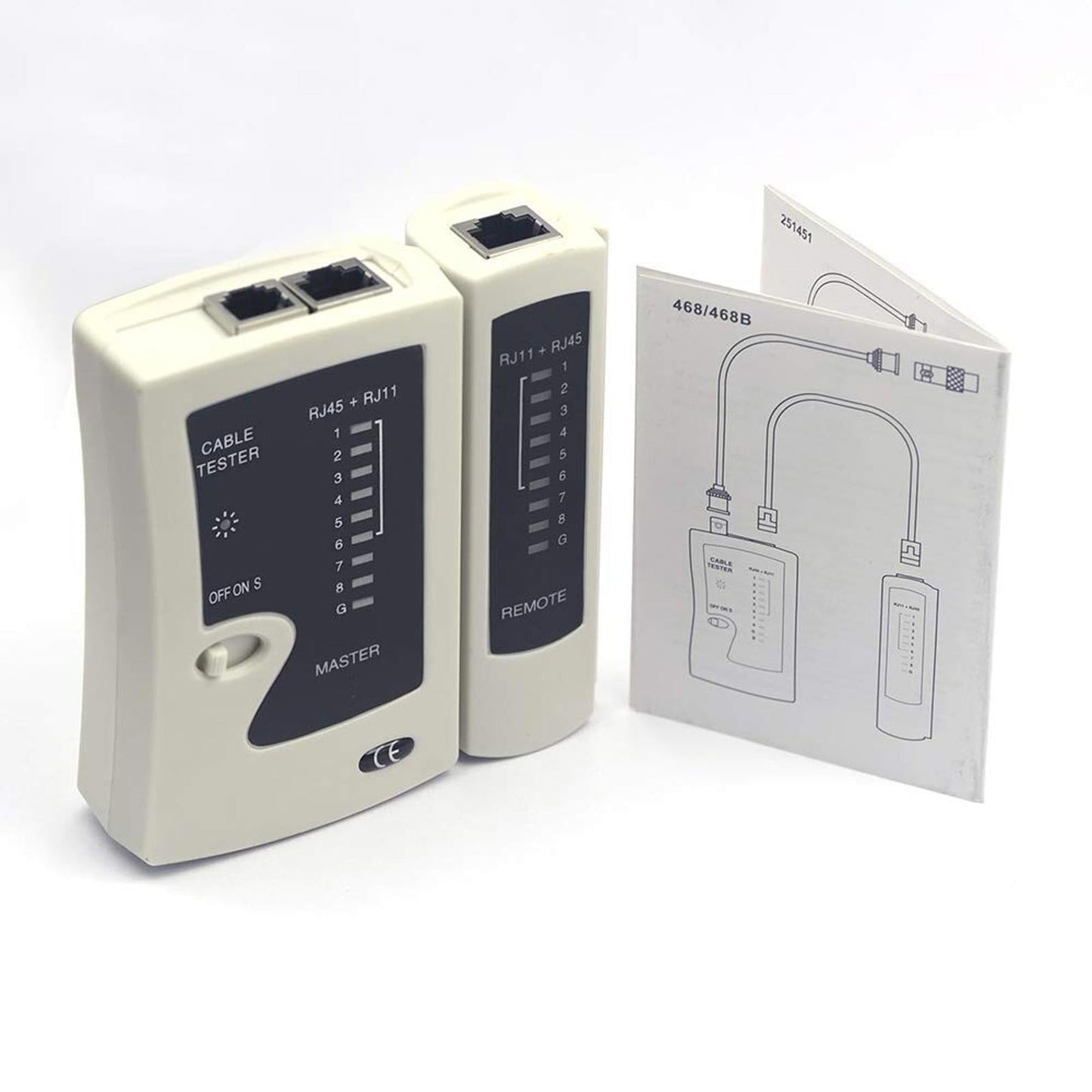 VCELINK GJ468 Network Cable Tester RJ45 Ethernet PoE Cat5/Cat6/Cat7 LAN RJ11