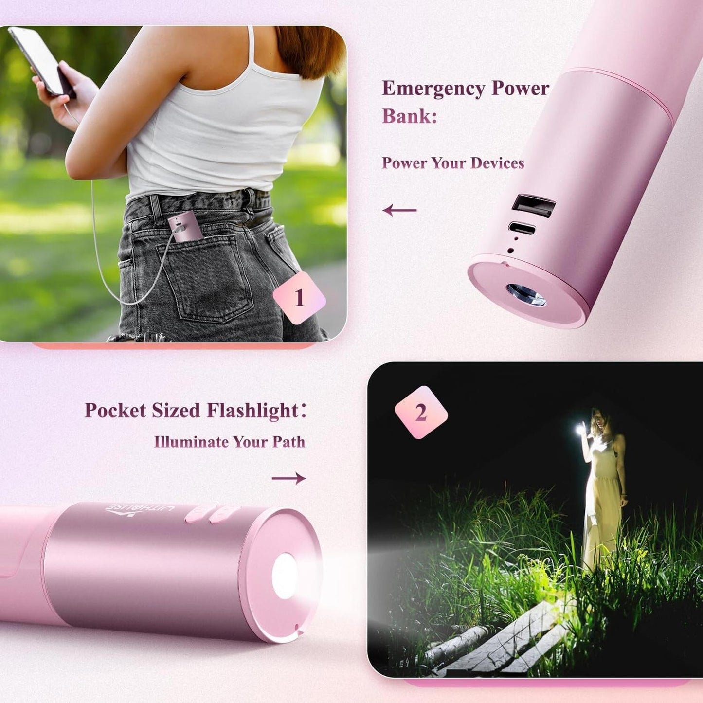 Hand Warmers Rechargeable Portable Handheld Desk Fan Power Bank torch