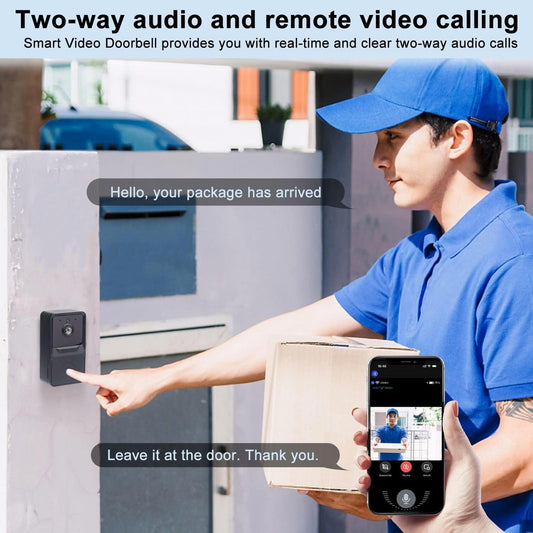 Video Doorbell Wireless Smart Security Camera 2-Way Audio Real-Time Monitoring