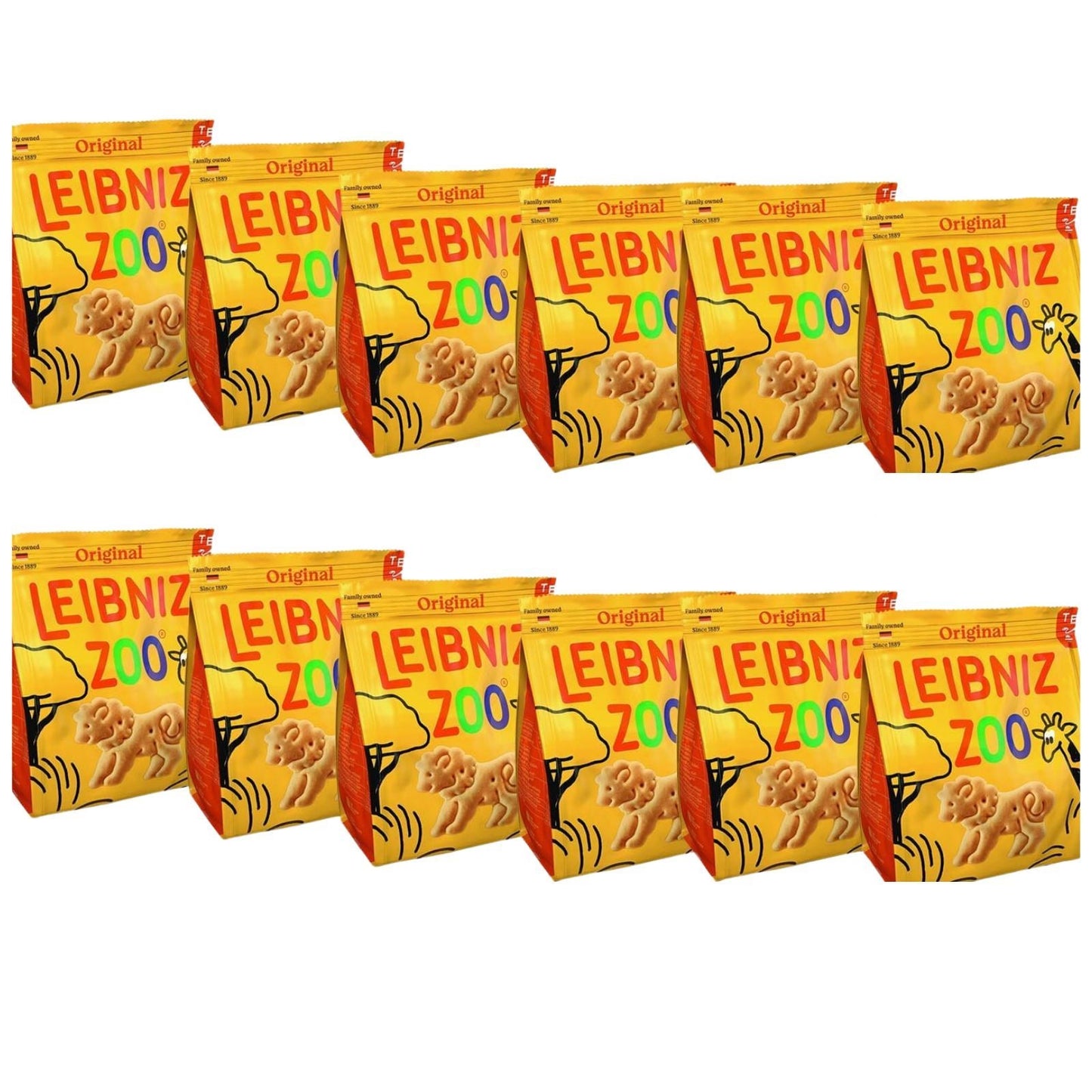 Bahlsen Leibniz Zoo Biscuits Animal-Shaped Biscuits 100g (Box of 12)