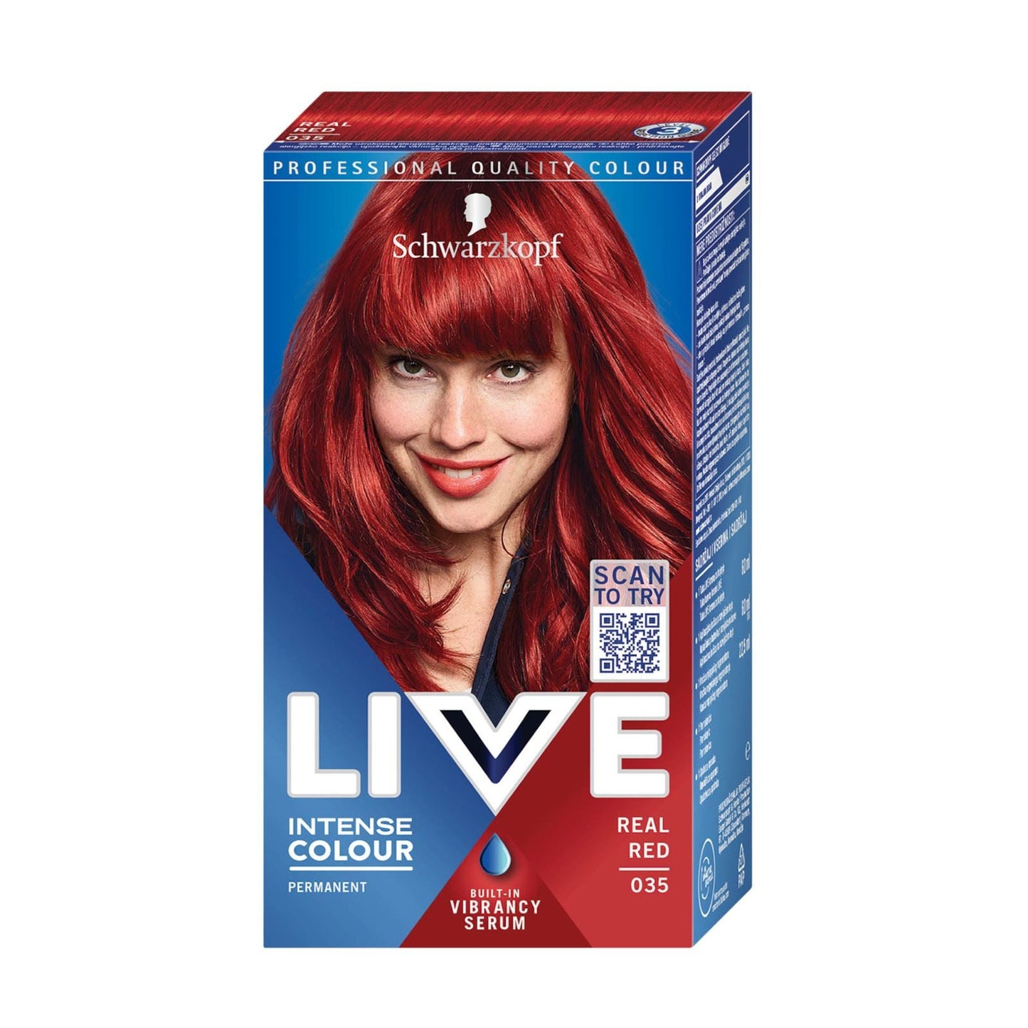 Schwarzkopf Live Intense Colour Real Red 035 Permanent Hair Dye