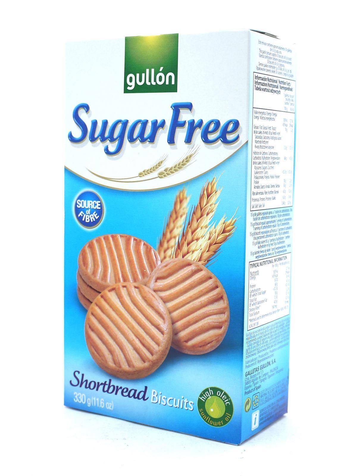 Gullon Sugar Free Shortbread Biscuits 330g (Box of 10)