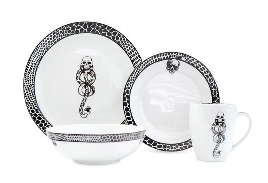 Harry Potter Voldemort Death Eater Dinnerware Sets | 16-Piece Ceramic Dinner Set