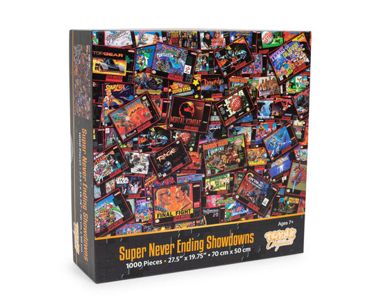 Super Never Ending Showdowns Retro Video Games 1000-Piece Jigsaw Puzzle