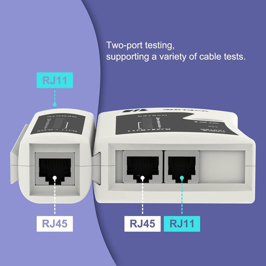 VCELINK GJ468 Network Cable Tester RJ45 Ethernet PoE Cat5/Cat6/Cat7 LAN RJ11