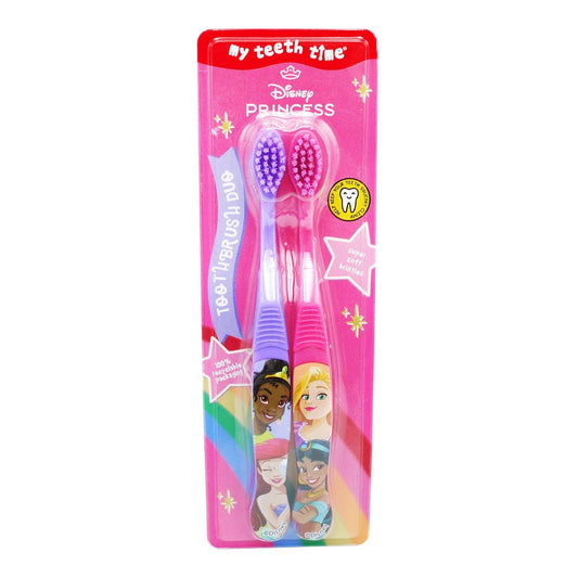 Disney Princess Pink & Purple Toothbrushes Twin Pack