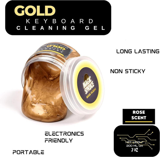 ToysButty Cleaning Gold Gel Putty Non Sticky Car Interior keyboard Rose Scented