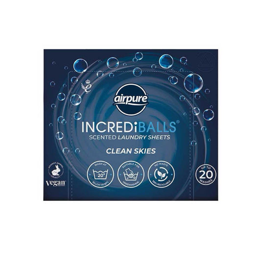 AirPure Incrediballs Laundry Sheets Clean Skies 20's