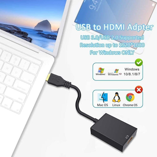 USB 3.0 To HDMI Audio Video Adaptor Converter Cable For PC HDTV 1080P UK