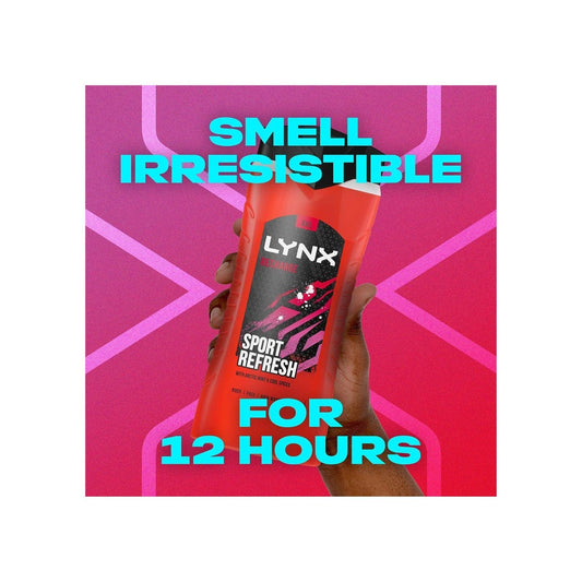 Lynx Recharge Shower Gel 3 in 1 Sport Refresh with Arctic Mint & Cool 500ml