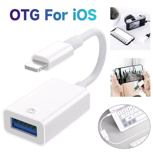 Lightning to USB Camera Adapter iPhone iPad Photo Transfer Connector Cable