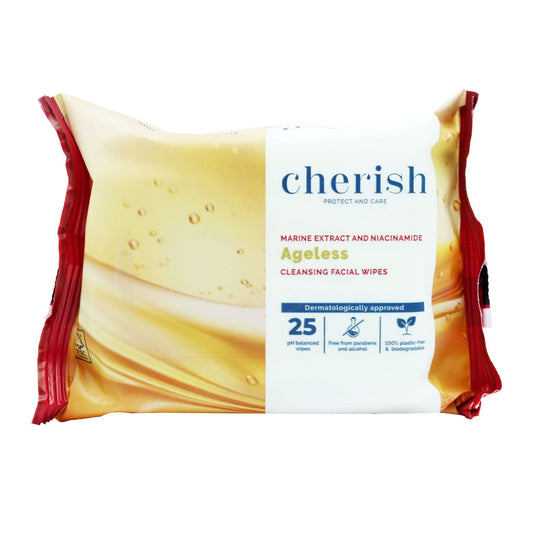 Cherish Ageless Facial Wipes 25's