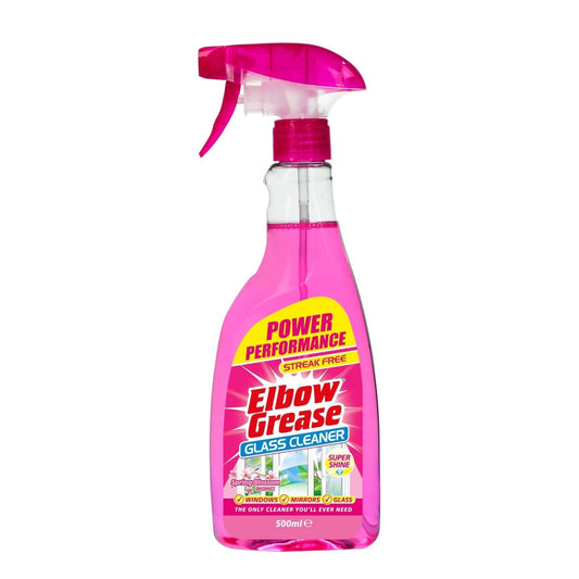 Elbow Grease Pink Glass Cleaner for Windows, Mirrors & Glass, Spring Blossom Fragrance 500ml