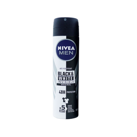 Nivea Men Black & White Invisible Spray Men's Deodorant Anti-Perspirant 150ml