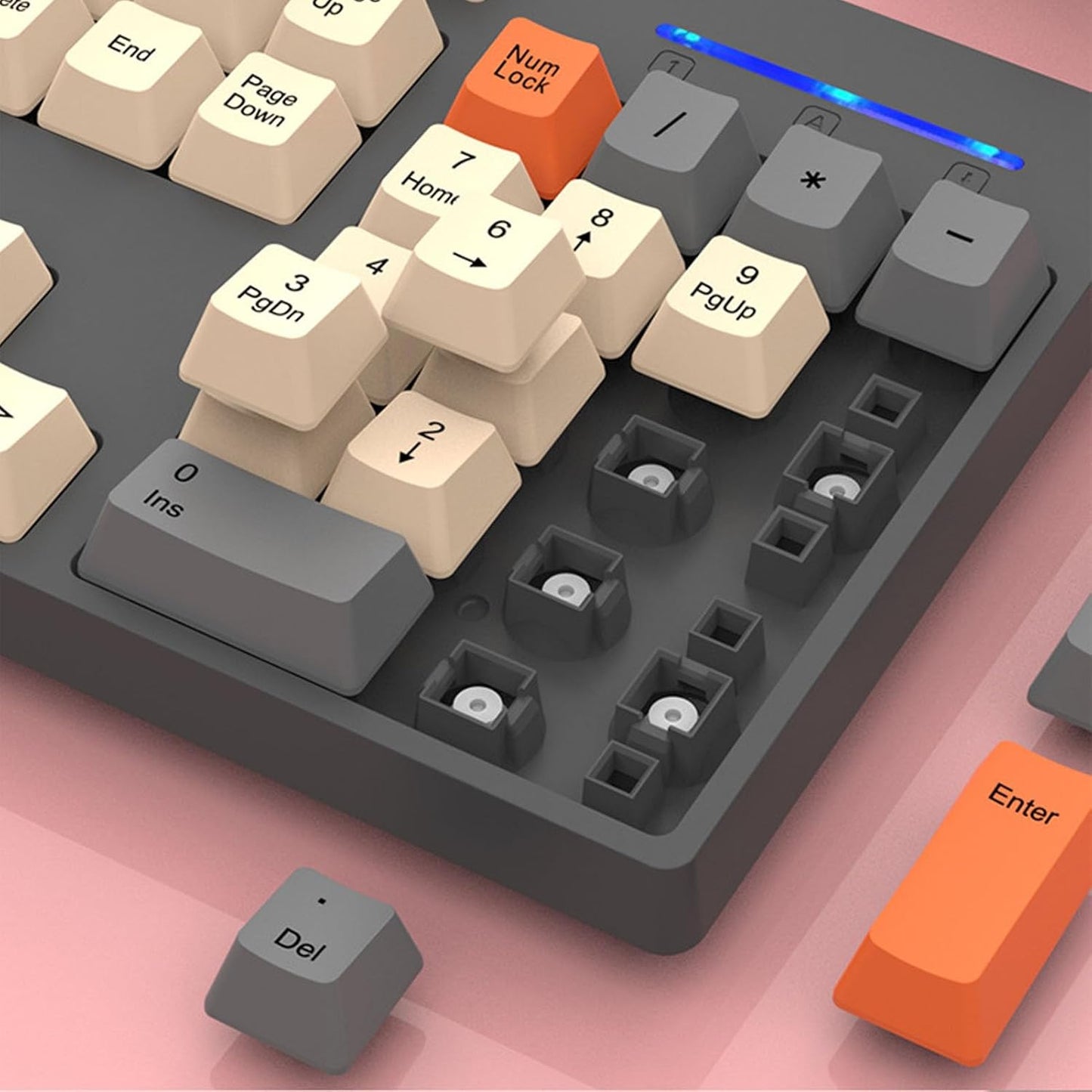 Elprico Wired Keyboard, Multimedia USB, Foldable Stands, USB Plug and Play, Office & Gaming, XP 7 8 10 11, OS X (Grey)