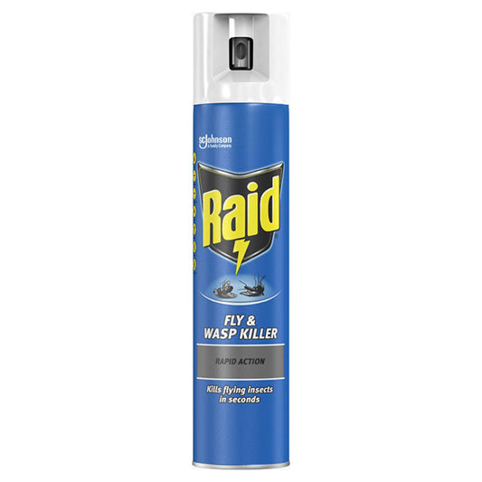 Raid Rapid Action Fly & Wasp Killer, Fly Killer Spray For Indoor Use, 300ml