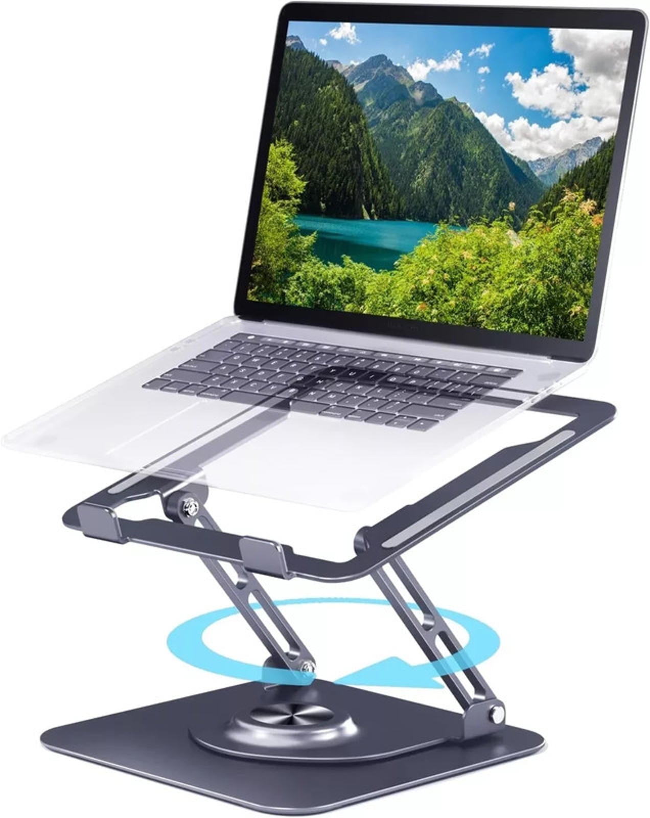Laptop Stand Riser 360° Rotating Base Adjustable Macbook Pro Tablets 10-17"