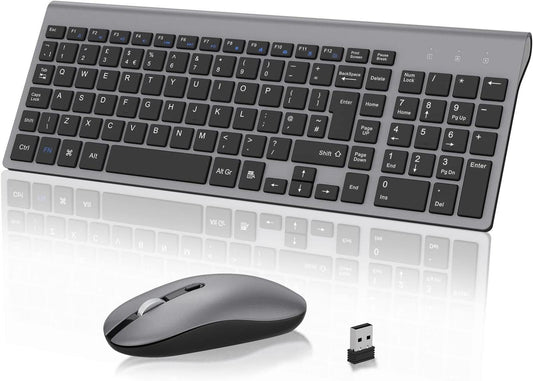 Cimetech Wireless Keyboard & Mouse Combo 2.4G Ultra-Thin Grey