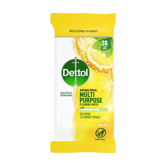 Dettol Multi Surface Wipes Citrus 30'S ( Box of 10))