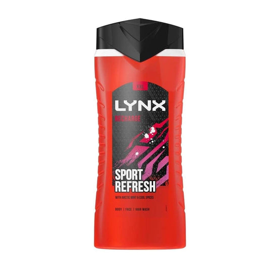 Lynx Recharge Shower Gel 3 in 1 Sport Refresh with Arctic Mint & Cool 500ml