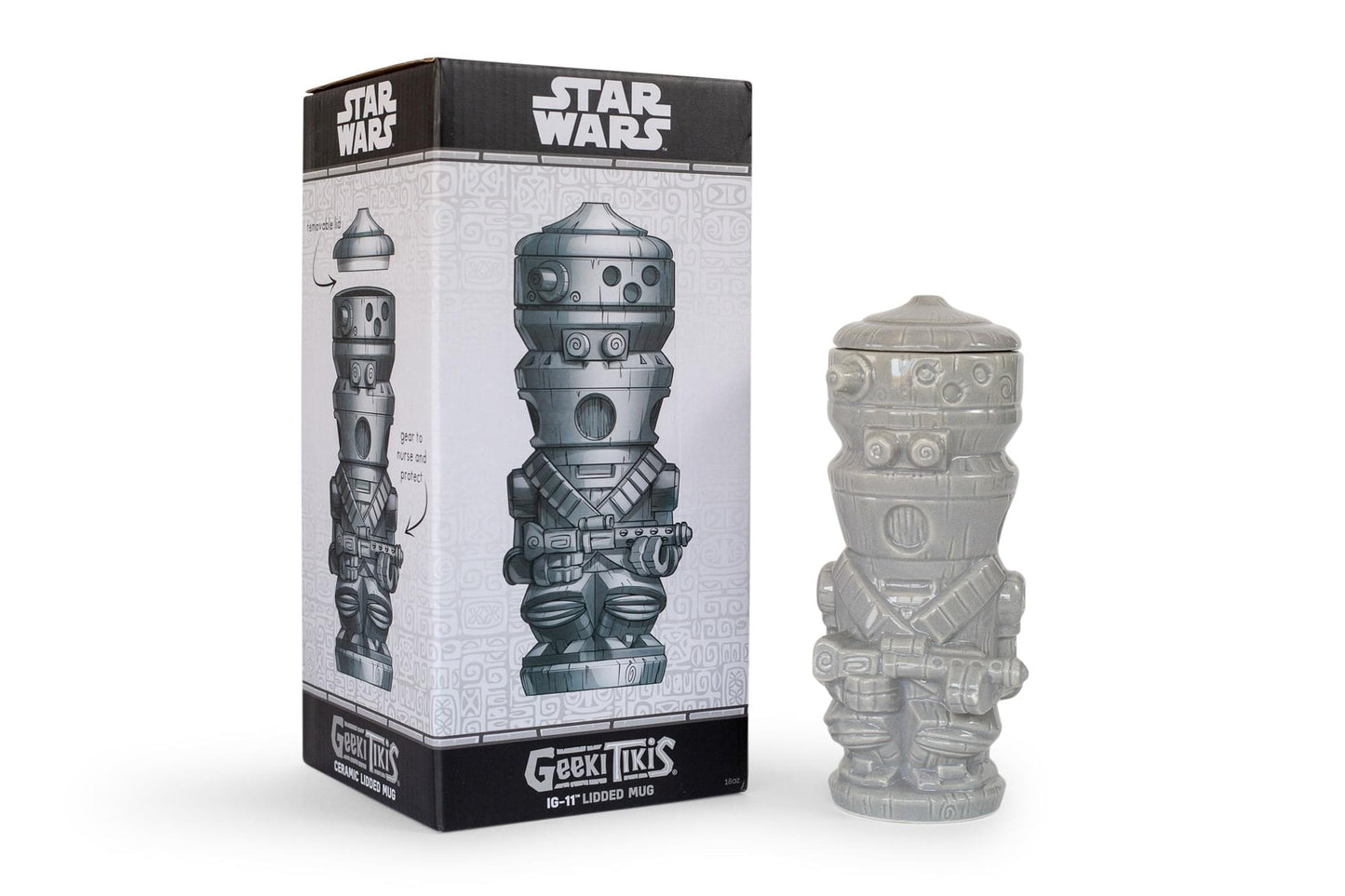 Geeki Tikis Star Wars The Mandalorian IG-11 Mug | Ceramic Tiki Cup | 18 Ounces