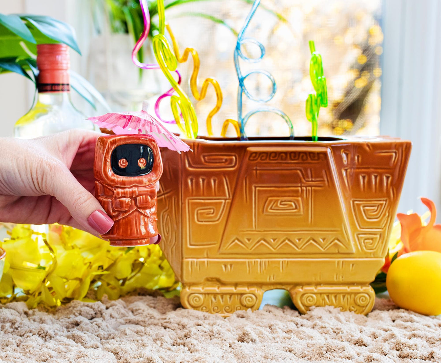 Geeki Tikis Star Wars Sandcrawler Punch Bowl Set With Jawa Mini Muglet