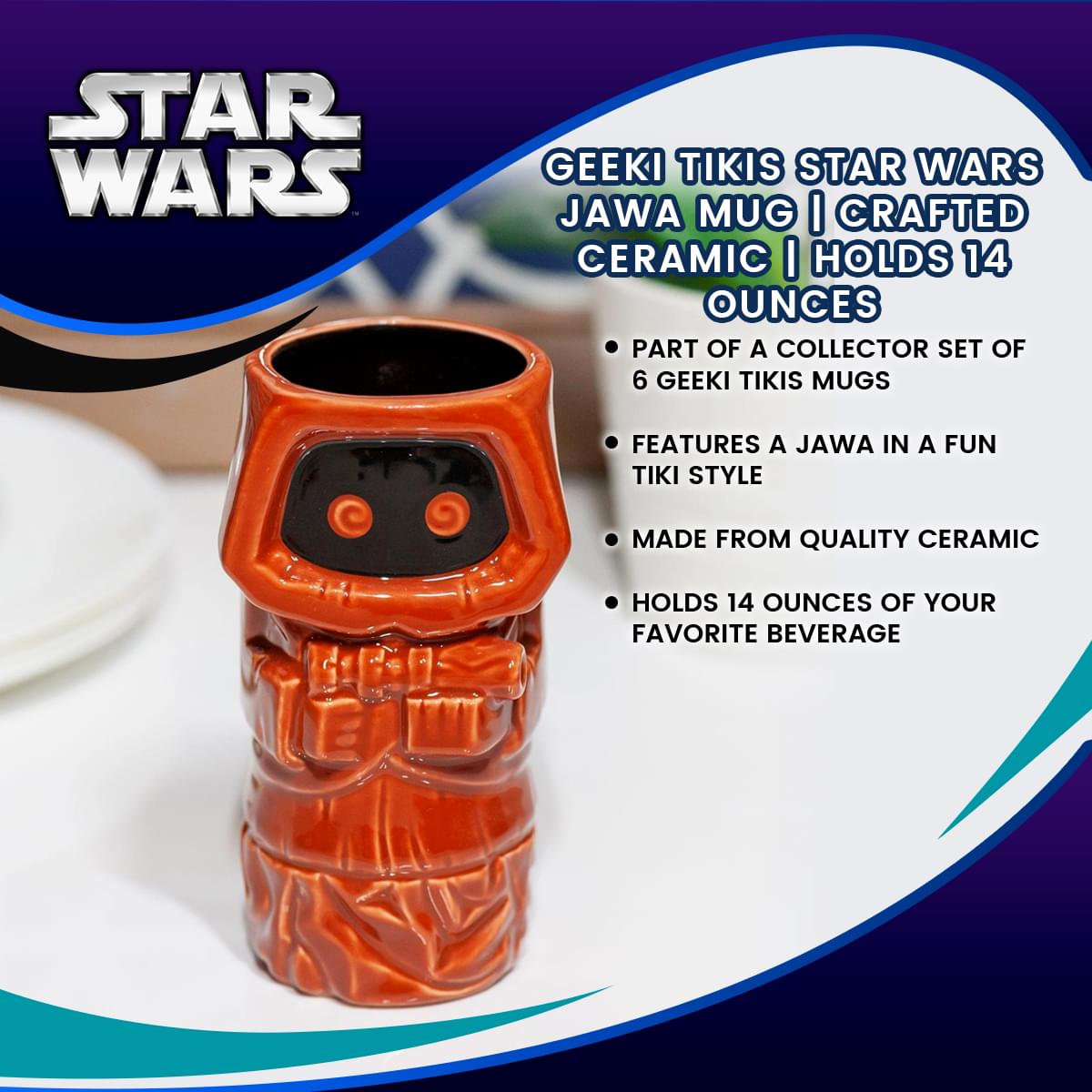 Geeki Tikis Star Wars Jawa Mug | Crafted Ceramic | Holds 14 Ounces