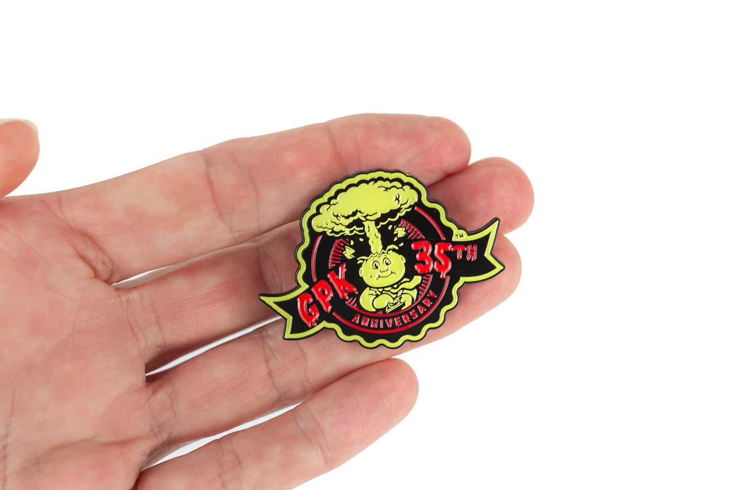 Garbage Pail Kids Adam Bomb 35th Anniversary Enamel 1.75 Inch Pin Toynk Exclusive