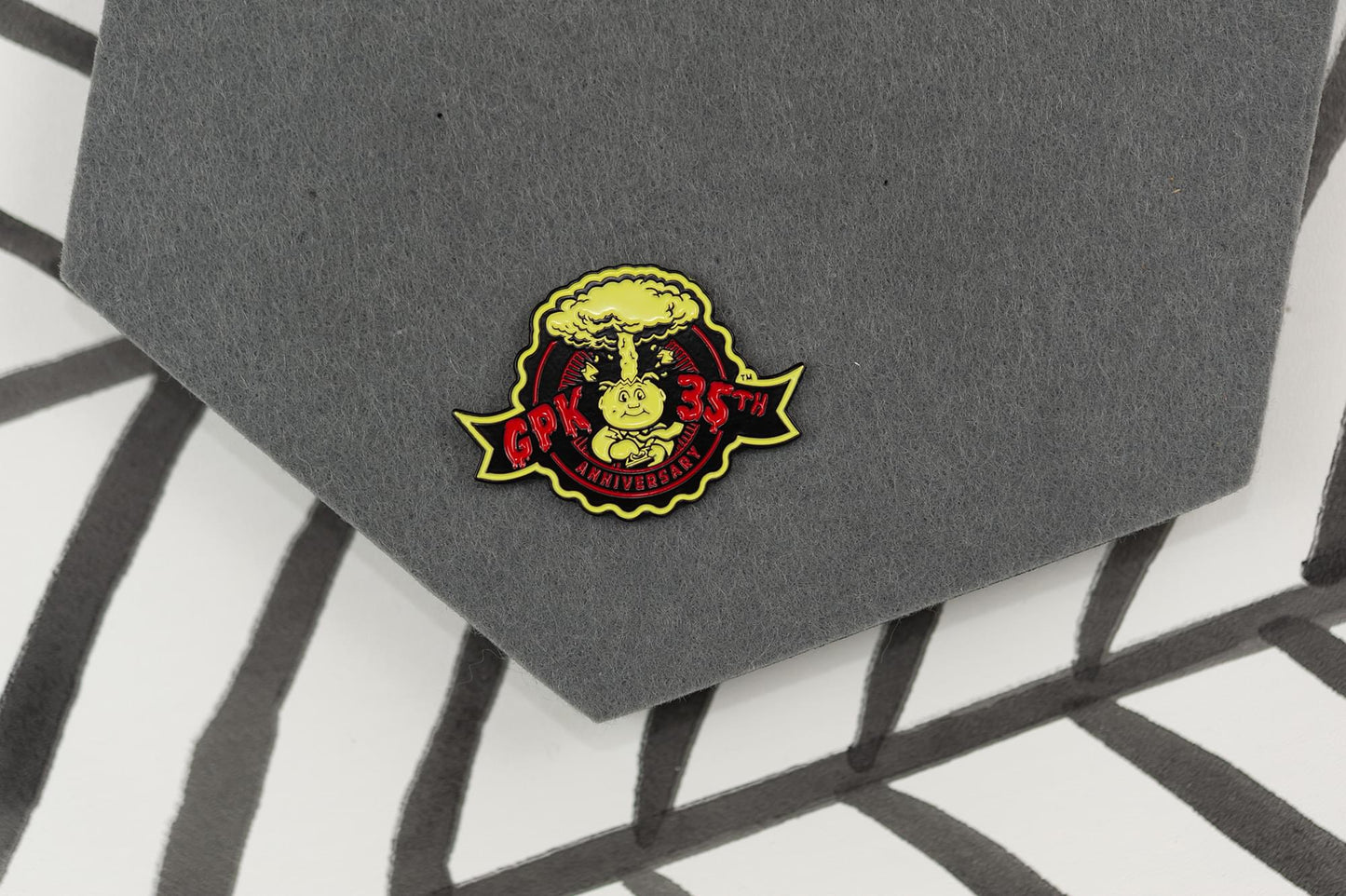 Garbage Pail Kids Adam Bomb 35th Anniversary Enamel 1.75 Inch Pin Toynk Exclusive