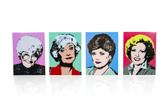 The Golden Girls Collectible Warhol Art Style 4-Magnet Set | 4-Inch Tall Magnets