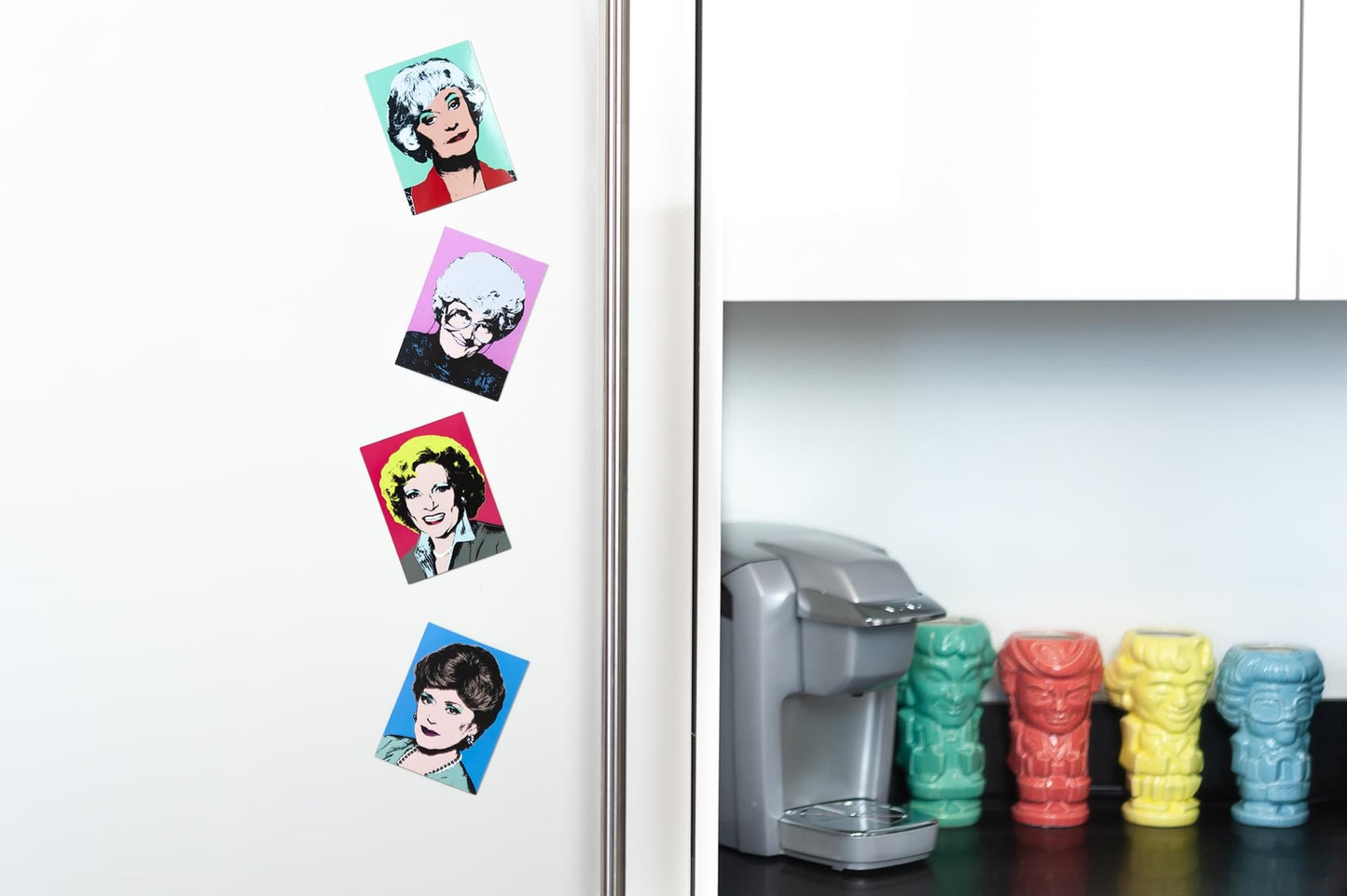 The Golden Girls Collectible Warhol Art Style 4-Magnet Set | 4-Inch Tall Magnets