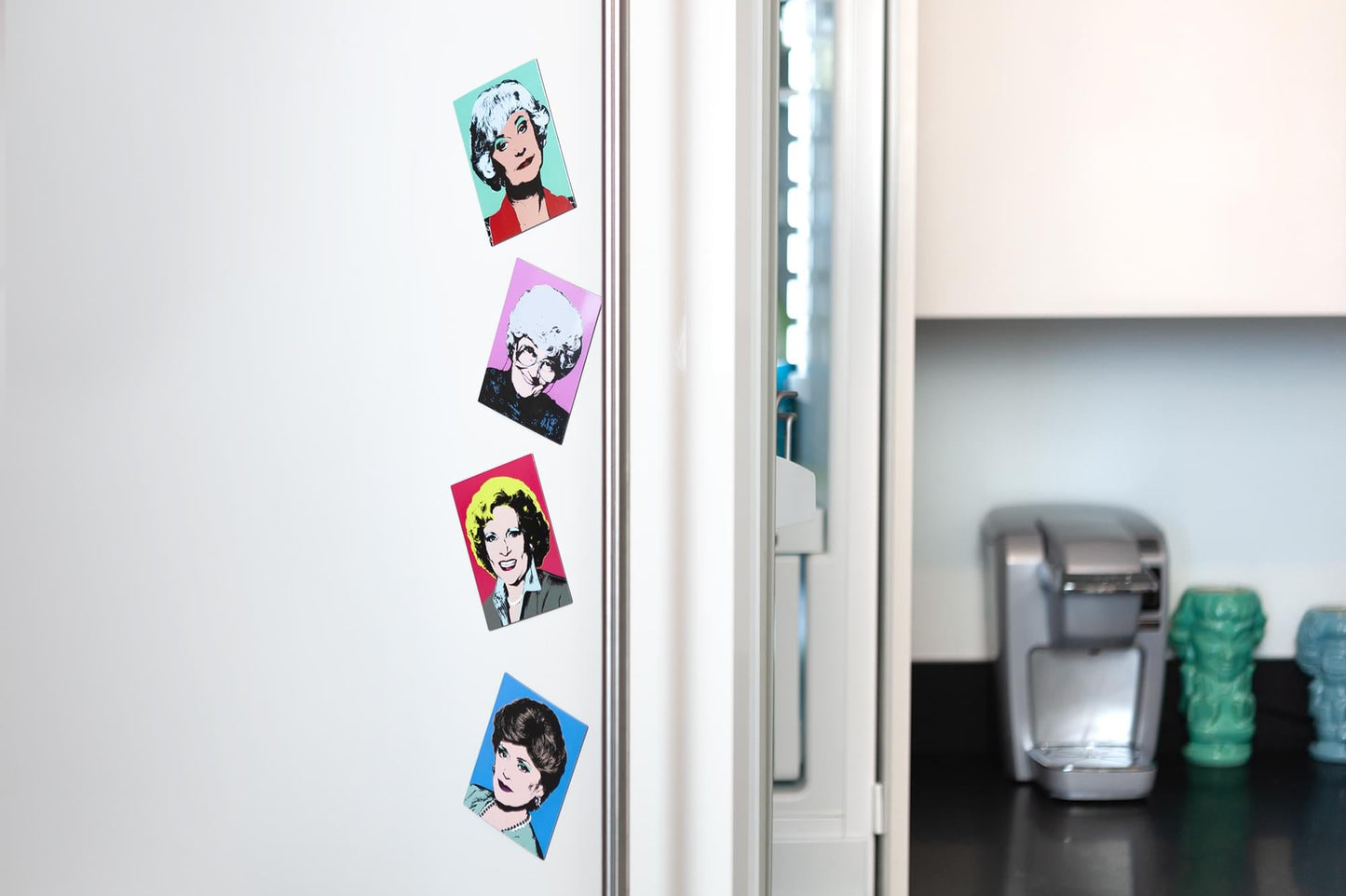 The Golden Girls Collectible Warhol Art Style 4-Magnet Set | 4-Inch Tall Magnets