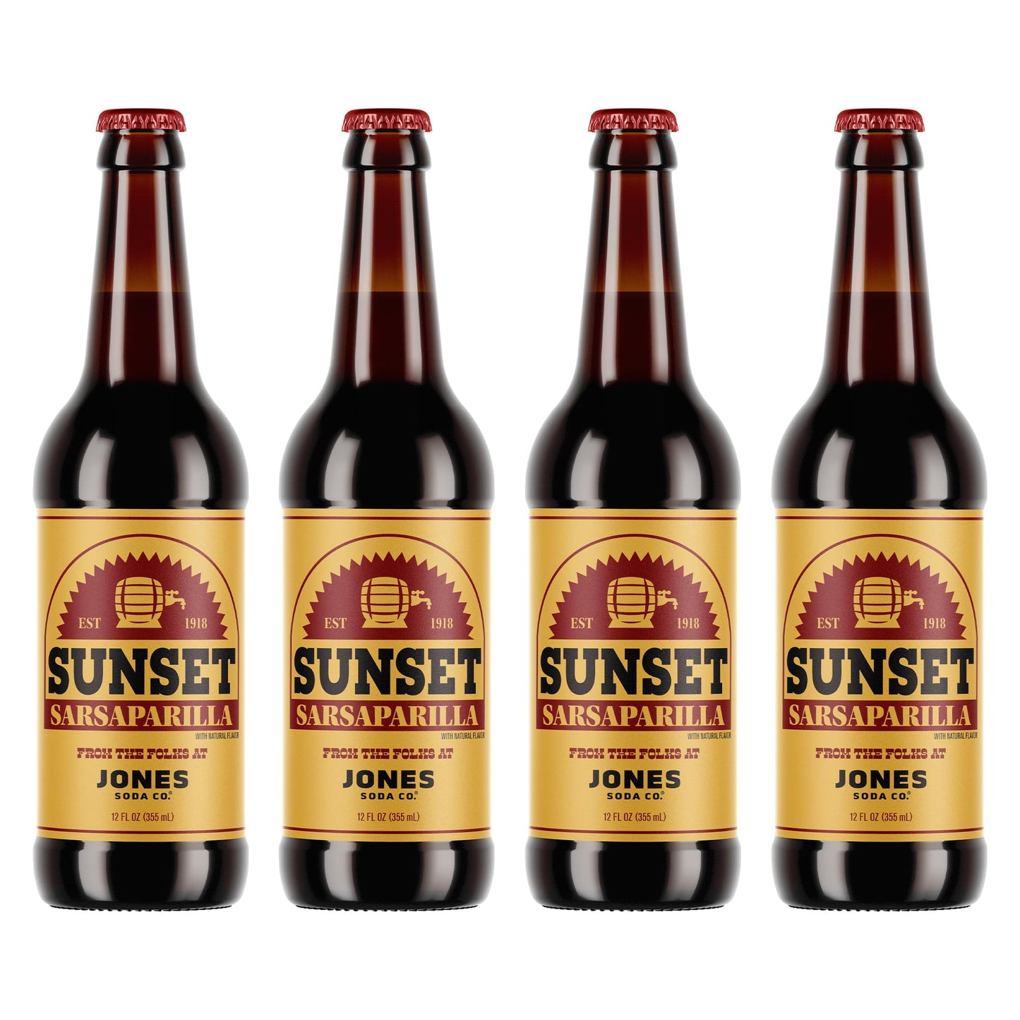 Fallout Sunset Sarsaparilla 12oz Jones Soda | 4 Pack