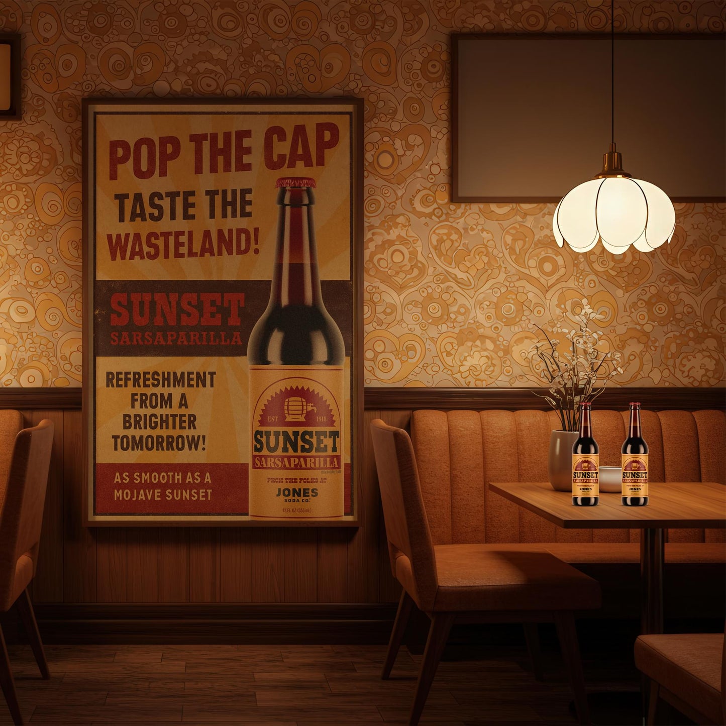 Fallout Sunset Sarsaparilla 12oz Jones Soda | 4 Pack