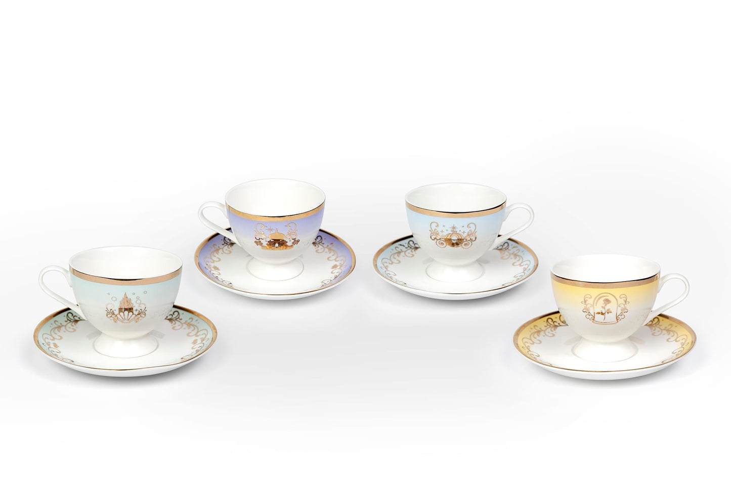 Disney Princess 13-Piece Ceramic Tea Set | Ariel, Cinderella, Jasmine, Belle