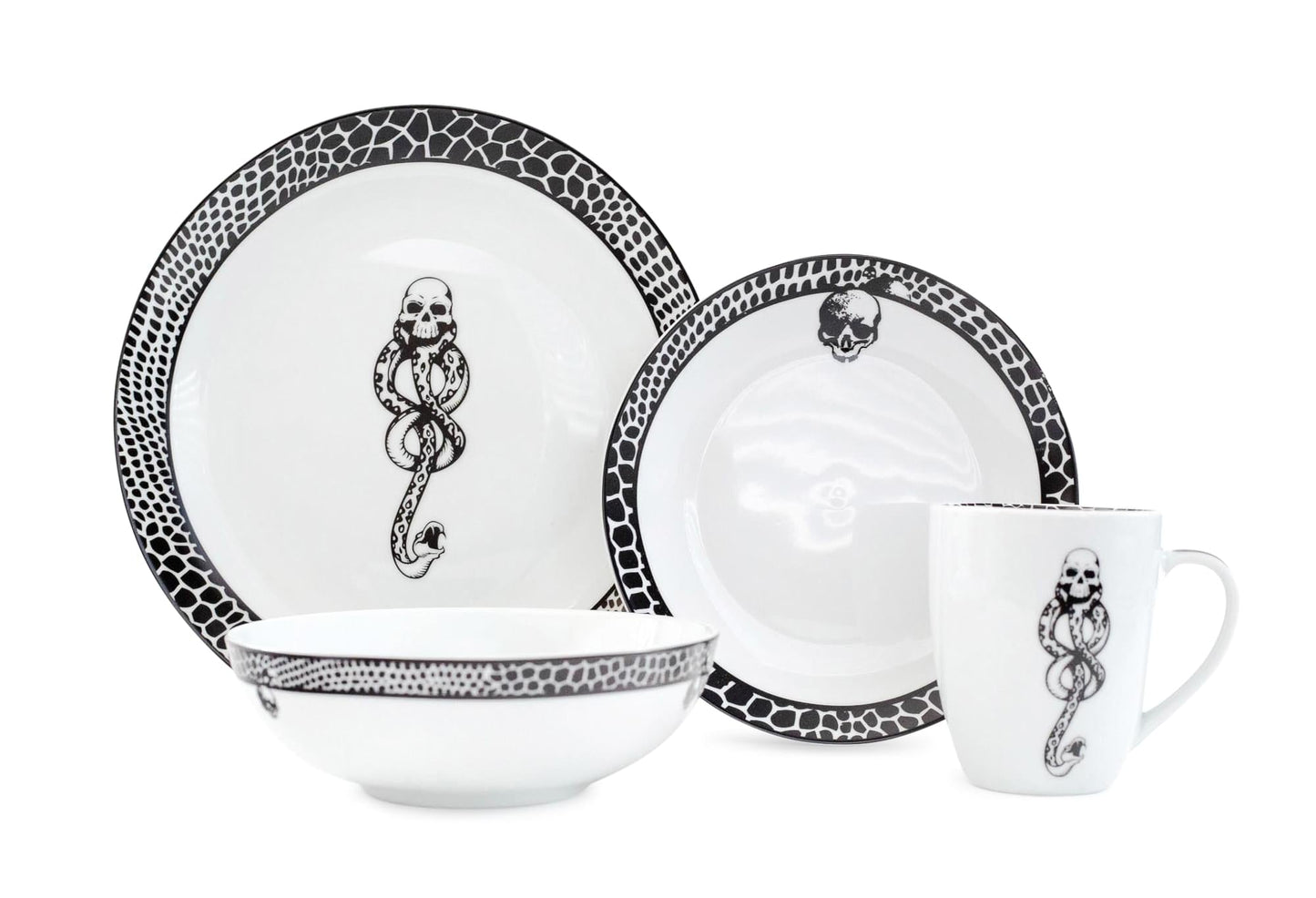 Harry Potter Voldemort Death Eater Dinnerware Sets | 16-Piece Ceramic Dinner Set
