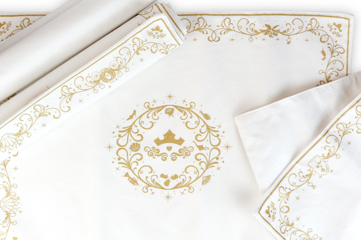 Disney Princess Cotton Placemat Set | Set Of 4 18 x 14 Inch Cotton Fabric Mats