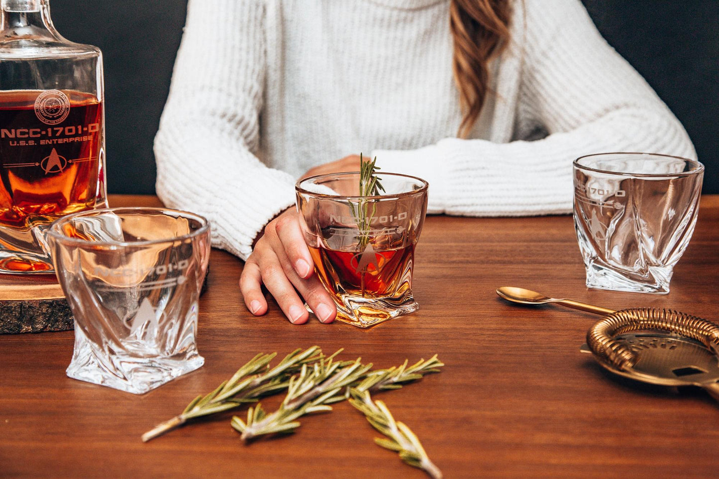 Star Trek: The Next Generation 5-Piece Whiskey Decanter Set