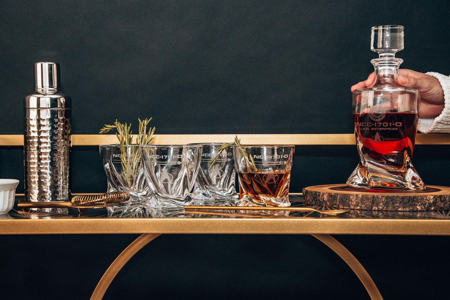 Star Trek: The Next Generation 5-Piece Whiskey Decanter Set