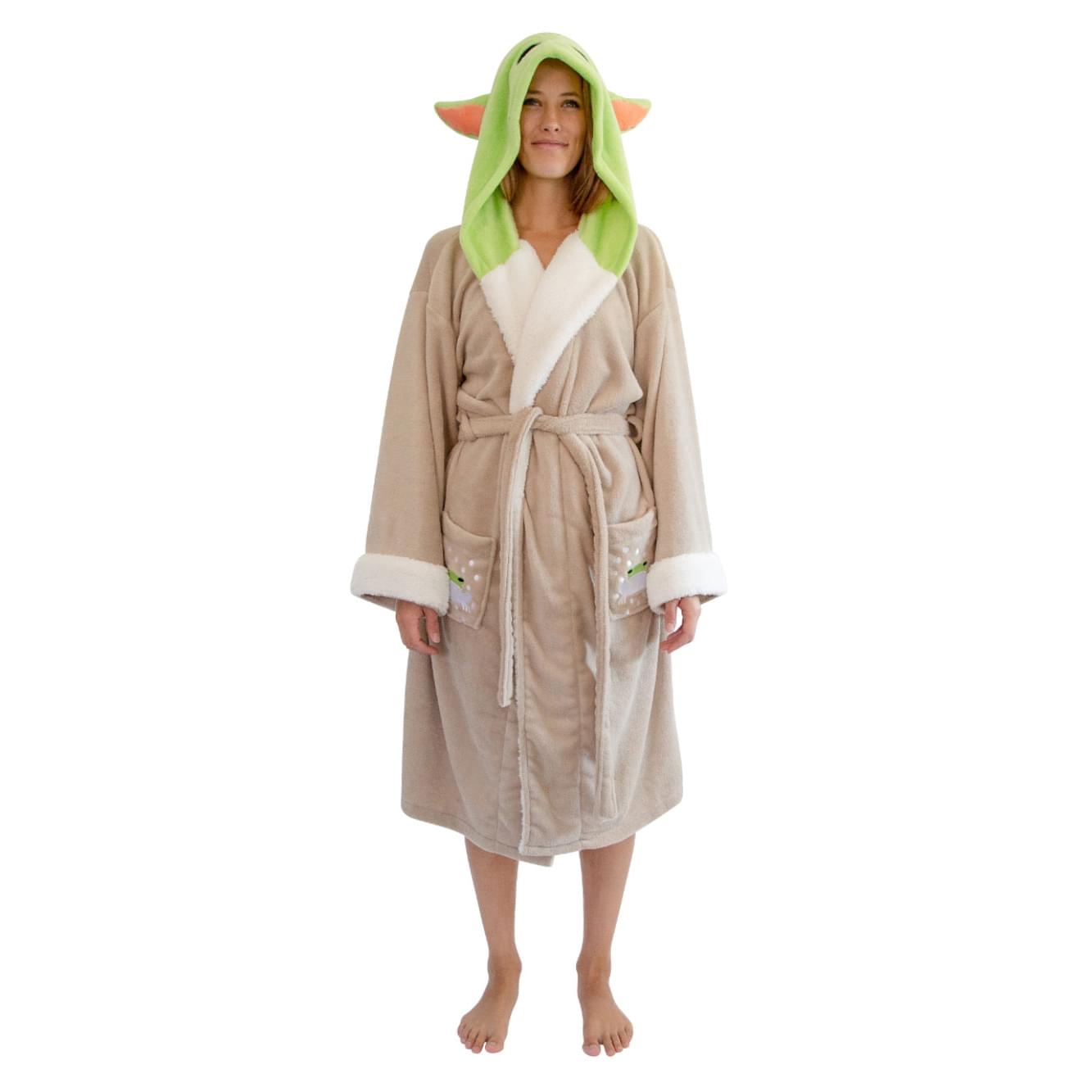 Star Wars: The Mandalorian The Child Bathrobe for Women | One Size Fits Most