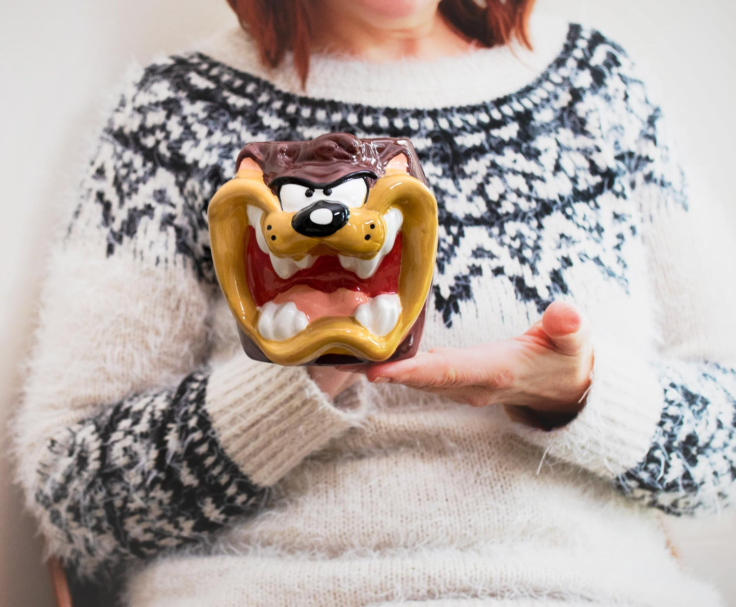 Looney Tunes Taz Sculpted Ceramic Mug | Holds 24 Ounces