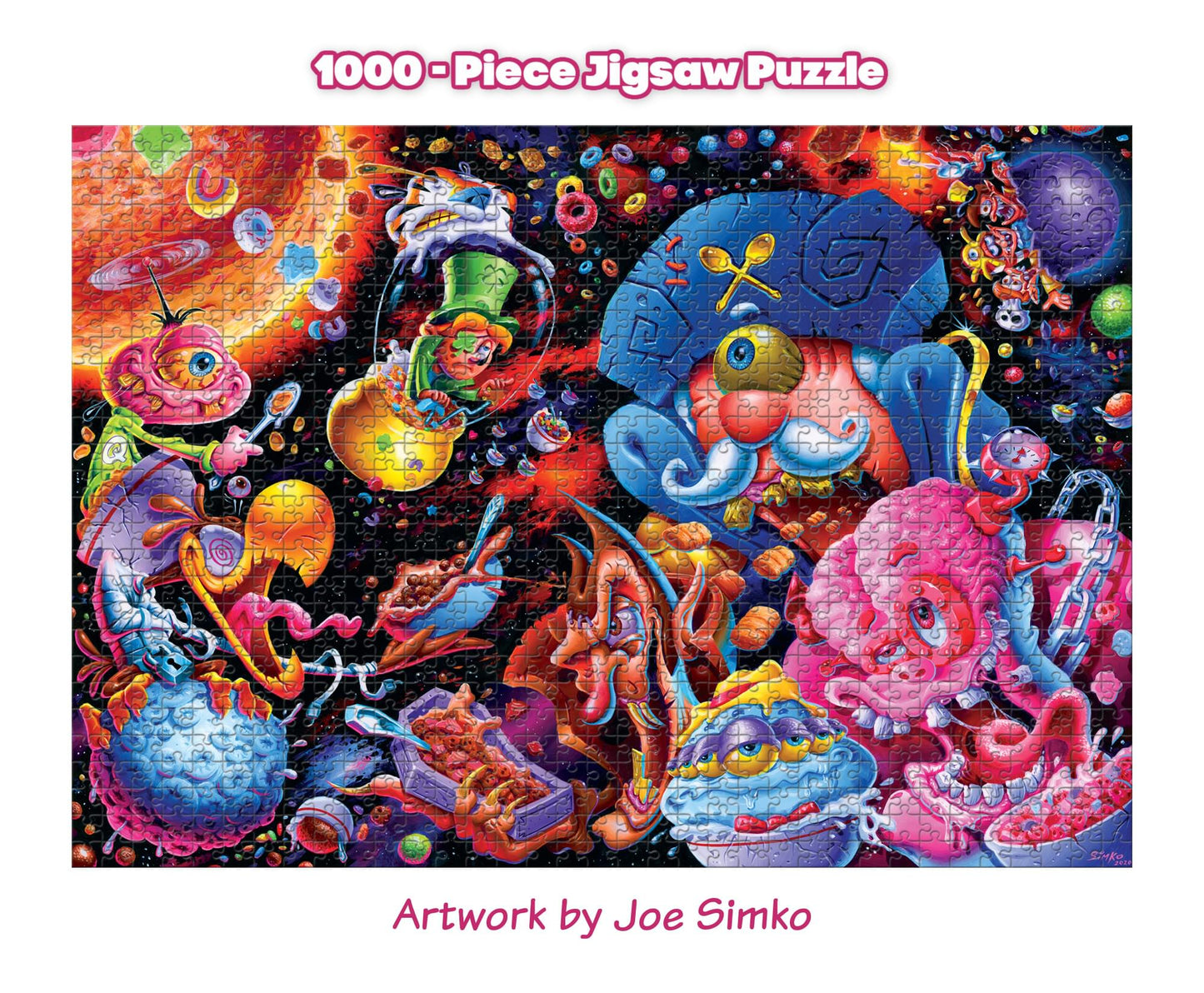 Cosmic Crunch Breakfast Cereal Puzzle By Joe Simko | 1000 Piece Jigsaw Puzzle