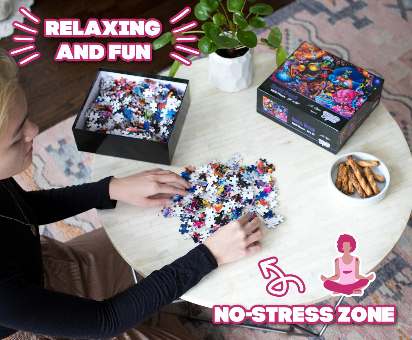 Cosmic Crunch Breakfast Cereal Puzzle By Joe Simko | 1000 Piece Jigsaw Puzzle