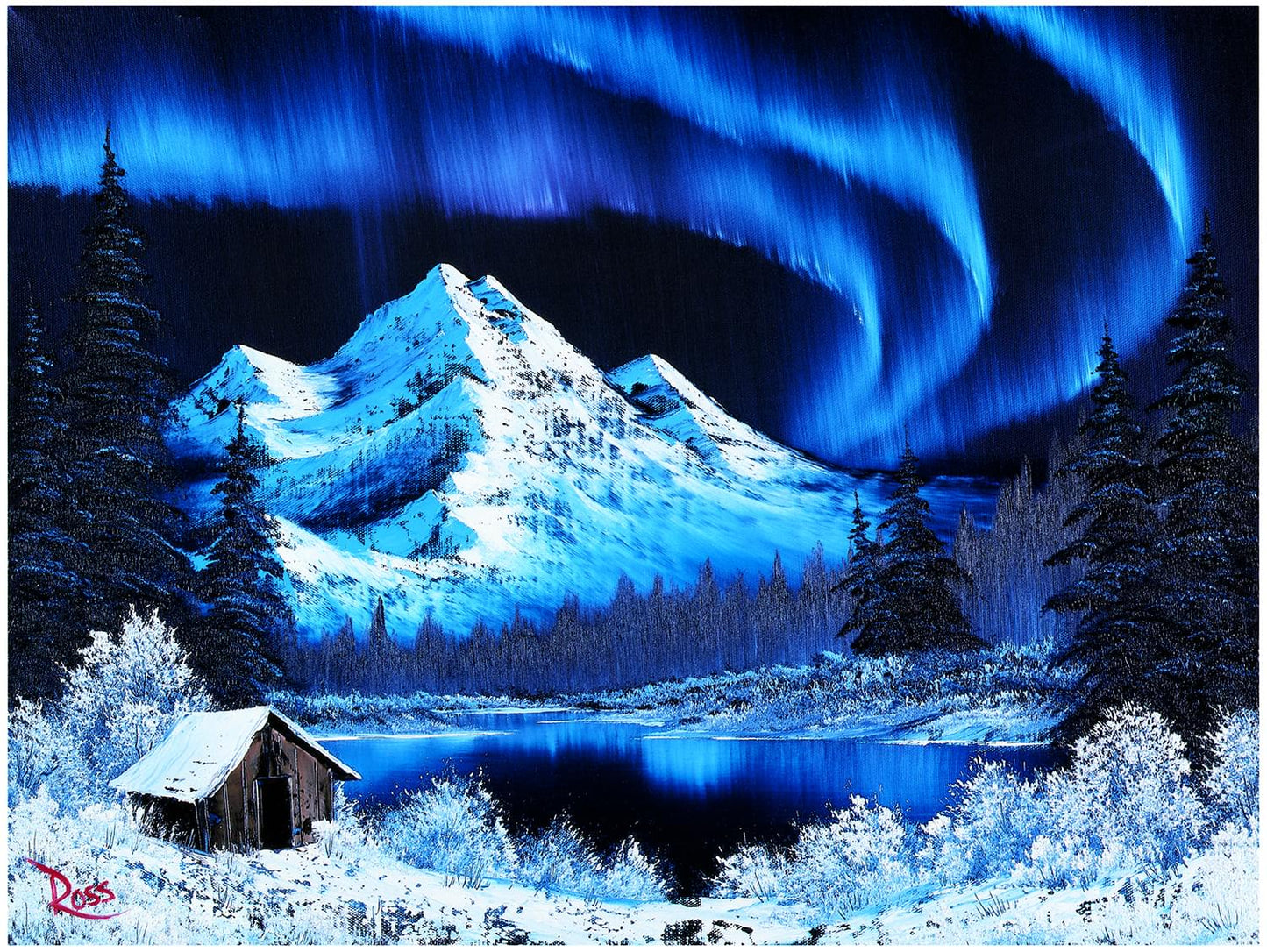 Bob Ross Northern Lights Aurora Borealis Puzzle | 1000 Piece Jigsaw Puzzle