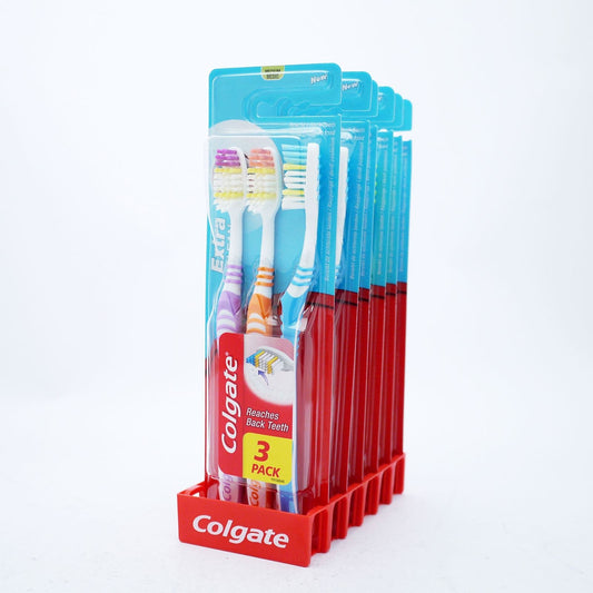 Colgate Extra Clean Medium Toothbrush - 3 Pack
