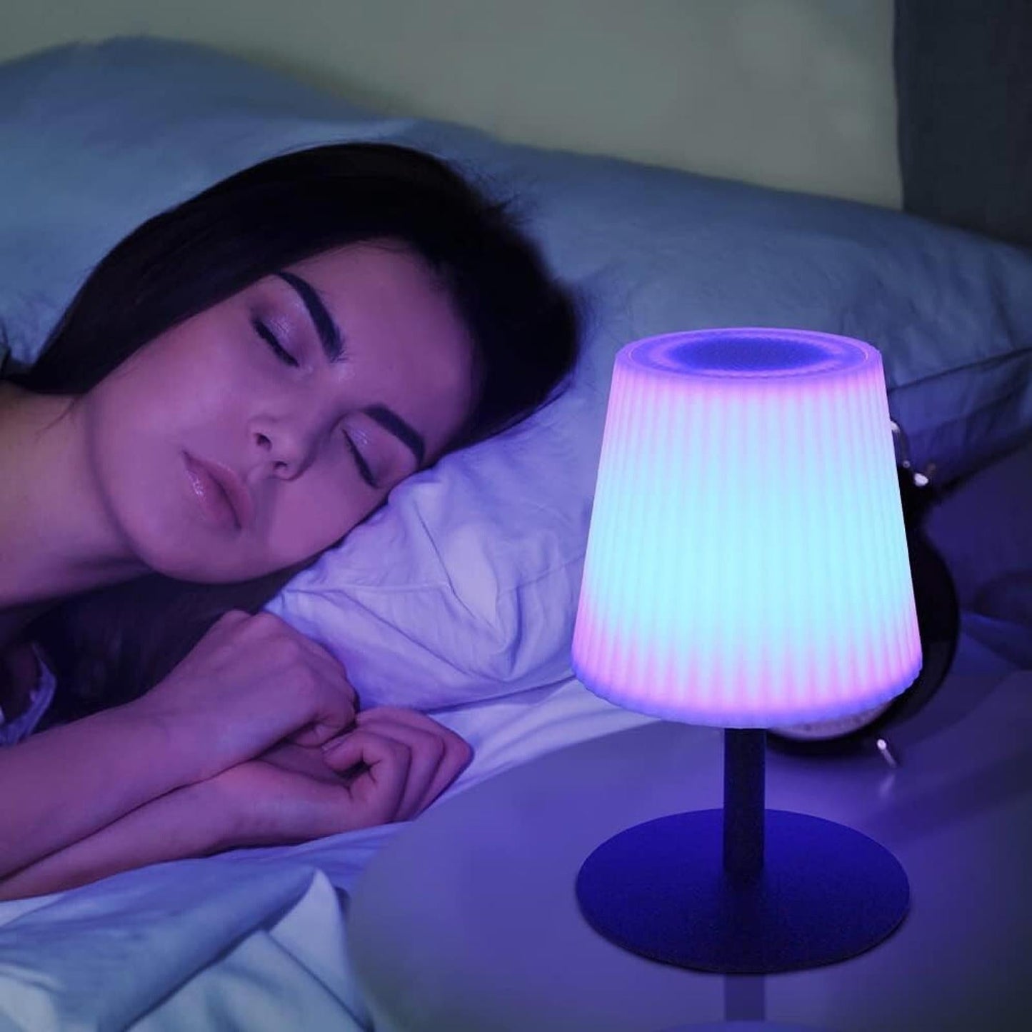 uuffoo RGB Table Lamp Bluetooth Speaker Rechargeable Night Light Remote Wireless