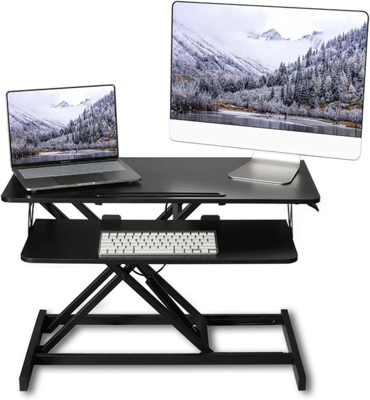 ERGOMAKER Height Adjustable Standing Desk Converter - 81cm (32 Inch)