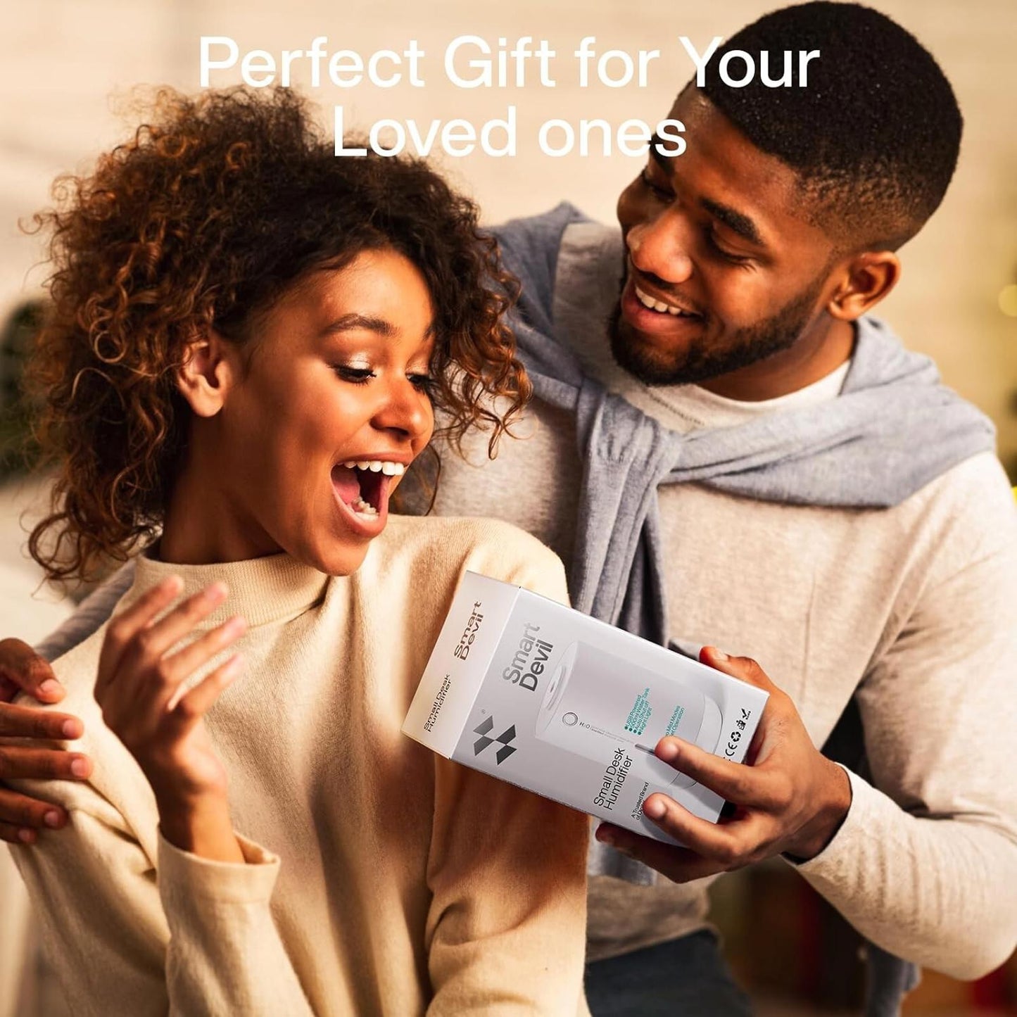 SMARTDEVIL - Humidifiers 500ml for Bedroom, Small Humidifiers, USB, White, New