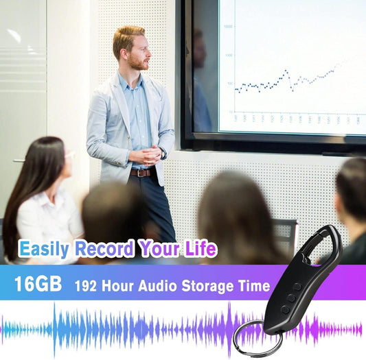 Lychee Portable Automatic Voice Recorder USB Audio Recorder MP3 Player 16GB