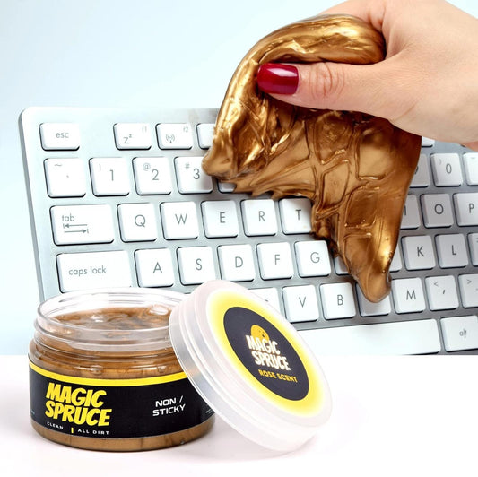 ToysButty Cleaning Gold Gel Putty Non Sticky Car Interior keyboard Rose Scented